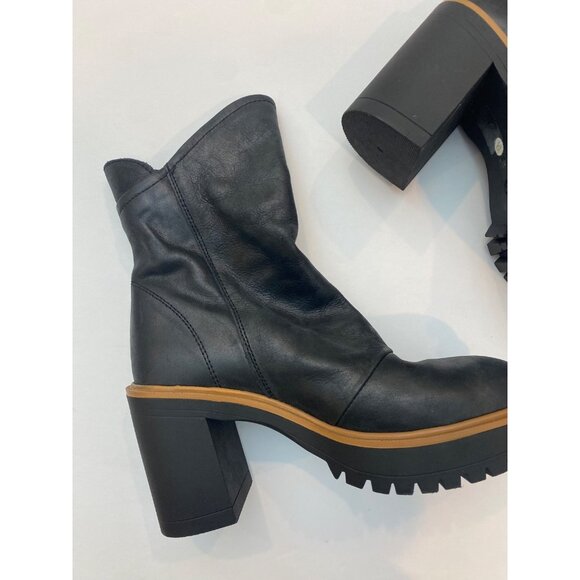 Free People Women's Jack Leather Slouch Ankle Zip Boot Black Size 38 US 7.5 8 - Picture 6 of 16